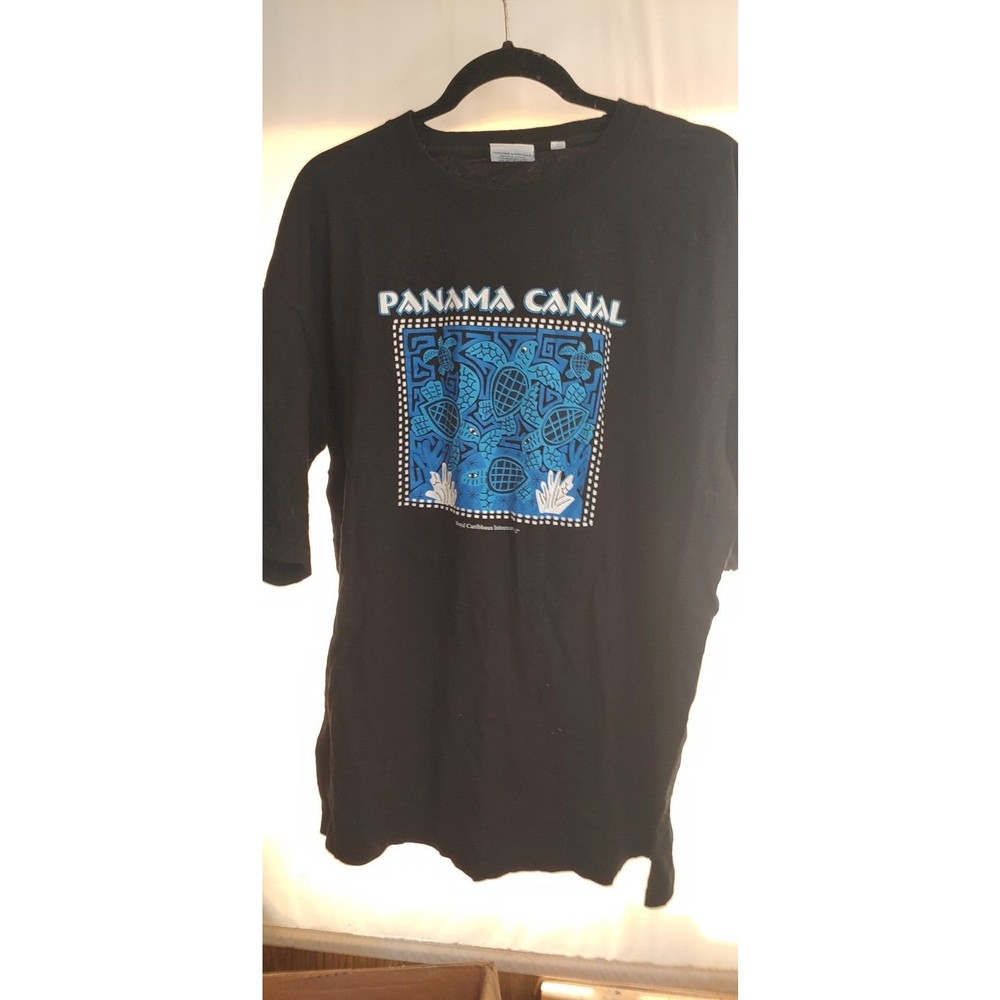 2xl mens royal Caribbean black Panama canal tshirt
